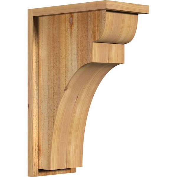 Ekena Millwork Yorktown Rough Sawn Corbel w/Backplate, Western Red Cedar, 8"W x 14"D x 22"H COR08X14X22YOR01RWR - main